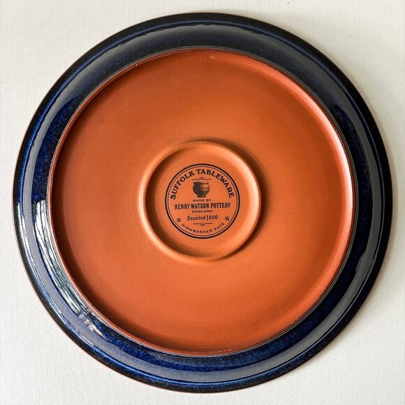 Vintage Suffolk Tableware Henry Watson Pottery England Blue Dinner Plate - Picture 2 of 6